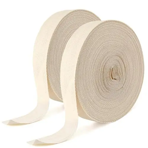 Produktbild: NEUSID Baumwoll Schrägband 40m, 2 Rolle Baumwollband 20mm Nahtband Gurtband Baumwolle Köperband Stoffband Einfassband zum Nähen für Heimwerker Handwerk Stricken, Beige