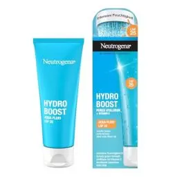 Produktbild: Neutrogena Hydro Boost Aqua Fluid Lichtschutzfaktor 25 (50 ml), leichte Gesichtscreme mit Hyaluronsäure & Vitamin C für intensive Feuchtigkeit, nicht fettende Tagescreme mit LSF