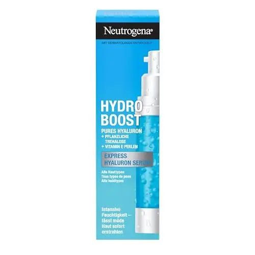 Produktbild: Neutrogena Hydro Boost Hyaluron Serum, Aqua Perlen mit Vitamin E und Hyaluronsäure, für trockene Haut, 30ml
