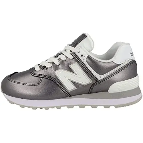 Produktbild: New Balance Damen 574 V2 Liquid Glow Sneaker, Schwarz Metallic/Weiß, 36.5 EU