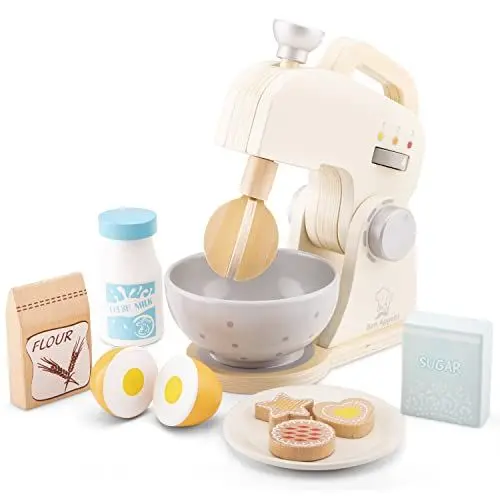 Produktbild: New Classic Toys 10707 Mixer mit Zubehör-Weiß, Weis
