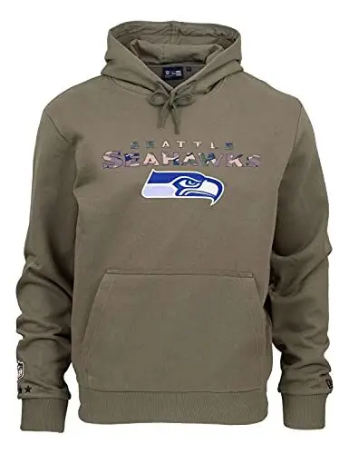 Produktbild: New Era Fleece CAMO Hoody - NFL Seattle Seahawks Oliv - M