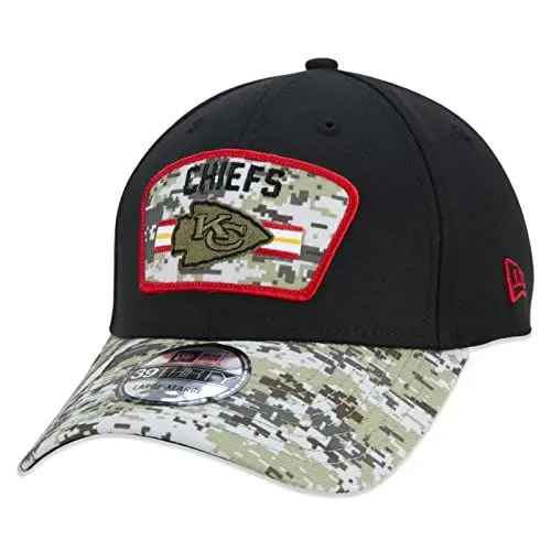 Produktbild: New Era NFL Kansas City Chiefs Salute to Service 2021 Sideline 39THIRTY Stretch Fit Game Cap, Größe :S/M