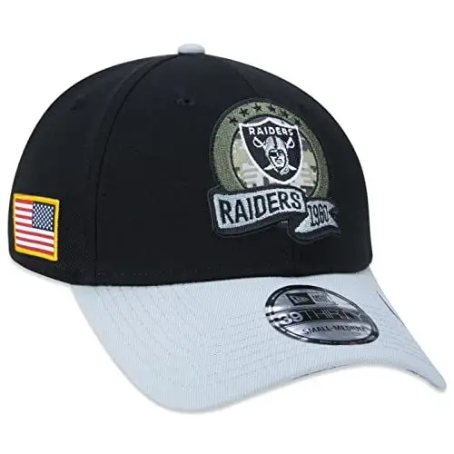 Produktbild: New Era NFL LAS Vegas Raiders Salute to Service 2022 Sideline 39THIRTY Stretch Fit Game Cap, Größe :M/L