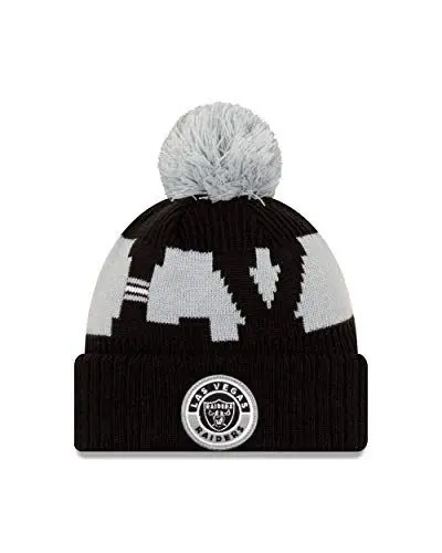 Produktbild: New Era NFL Onf Sport Knit Mütze LAS Vegas Raiders Schwarz Grau, Size:ONE Size