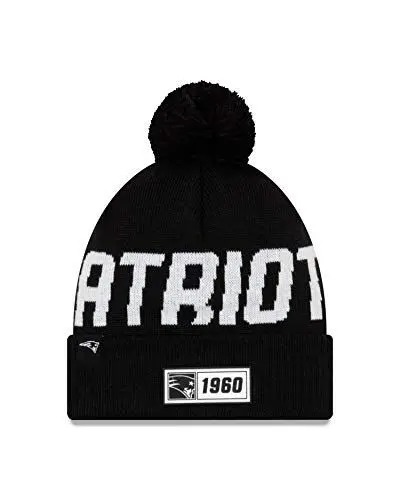Produktbild: New Era NFL 19 Sport Knit Mütze New England Patriots Schwarz, Size:ONE Size