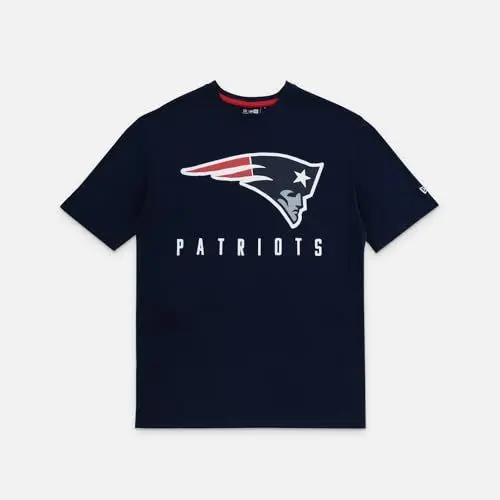 Produktbild: New Era Unisex NFL Games Slogan Oversized England Patriots T-Shirt, Dk Blue, M EU
