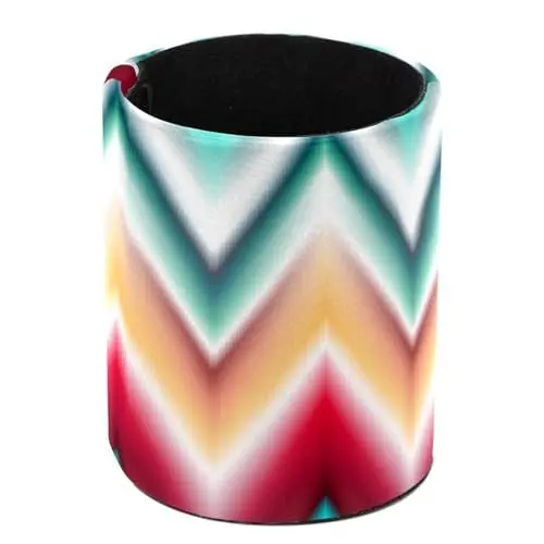 Produktbild: New Wave Boho Stripe Schreibtisch-Organizer, großes Fassungsvermögen, rund, PU-Leder, Stifthalter, Becher für Schreibtisch und Arbeitsplatz