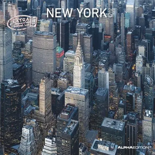 Produktbild: Alpha Edition - New York 2025 Broschürenkalender, 30x30cm, Wandkalender mit Platz für Notizen und Termine, Bilder amerikanischen Metropole, Monatsübersicht und Ferientermine DE/AT/CH