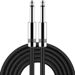 Produktbild: New bee Instrumentenkabel Elektrisches Instrumentenkabel Bass AMP-Kabel 1/4 für E-Gitarre, Bassgitarre, Keyboard, Elektrische Mandoline, Pro Audio (STRAIGHT, 3m/10ft)