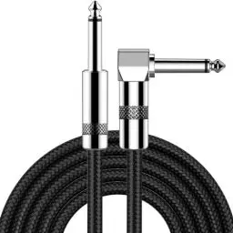 Produktbild: New bee Instrumentenkabel Elektrisches Instrumentenkabel Bass AMP-Kabel 1/4 für E-Gitarre, Bassgitarre, Keyboard, Elektrische Mandoline, Pro Audio (RIGHT, 3m/10ft)