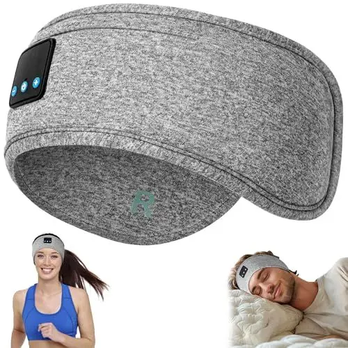 Produktbild: New bee Schlafkopfhörer Bluetooth 5.2, Kopfhörer Stirnband 26 Stunden Spielzeit Schlafmaske mit Kopfhörer HiFi-Stereo Stirnband Kopfhörer Bluetooth für Seitenschläfer, Training, Yoga, Reisen