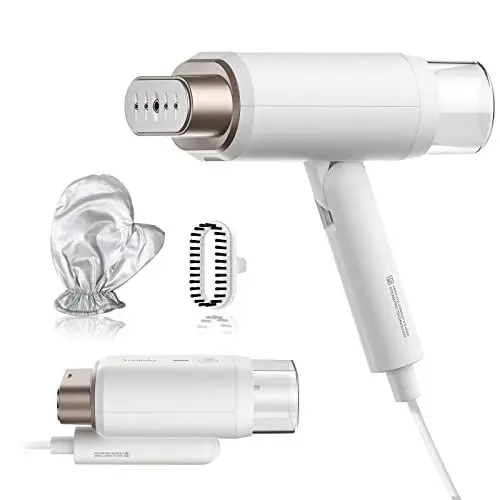 Produktbild: Newbealer Steamer Dampfglätter, 1200W Dampfbügeleisen Reise für Kleidung, 2 Dampfstufen Reisebügeleisen, 20s Schnelles Aufheizen Steam Iron, Klein und Leicht Bügeleisen für Reise und Urlaub, Weiß