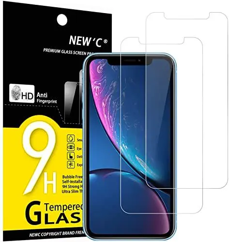 Produktbild: NEW'C 2 Stück für iPhone 11 und iPhone XR für Panzerglas, Frei von Kratzern, 9H Härte, HD Displayschutzfolie, 0.33mm Ultra-klar, Ultrabeständig