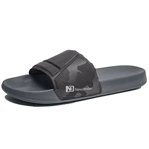 Produktbild: NewDenBer Badelatschen Herren Sports Sandalen Beach/Pool Slide Badeschuhe Dunkelgrau Gr. 42