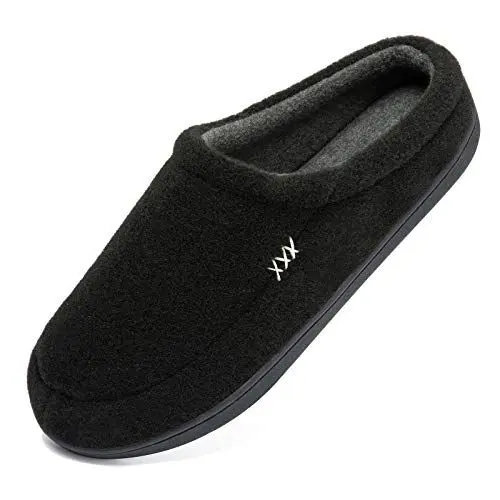 Produktbild: NewDenBer Hausschuhe Herren Memory Foam Warme Bequeme Weiche Gefüttert Winter Pantoffeln (47/48 EU, Schwarz)