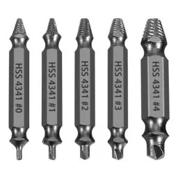 Produktbild: Newder-eu Schraubenausdreher Set, 5-teilig, HSS 4241 Stahl, Linksausdreher für Beschädigte Schrauben