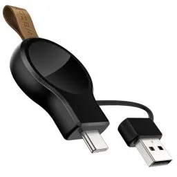 Produktbild: NEWDERY Tragbares Ladekabel für Apple Watch, Schnelles Kabelloses Laden iwatch Ladegerät, USB C & USB A, Magnetisches iWatch-Reiseladegerät für Apple Watch Ultra2/1,Serie 9 8 7 6 5 4 3 2 1 SE