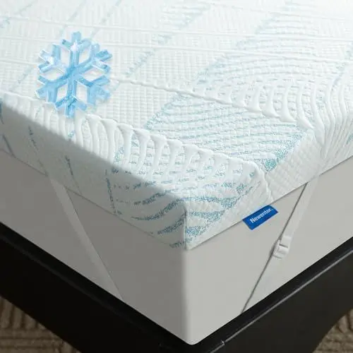 Produktbild: Newentor® Matratzen Topper 140x200cm Gel Boxspringbett, Matratzentopper 140x200 Schlafsofa Bett Gelschaum, Mattress Topper 140x200 H2/H3 Bezug Kaltschaum 7CM Höhe Kühl