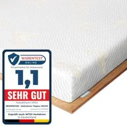 Produktbild: Newentor® Matratzen Topper 180x200cm H2 H3, Matratzentopper 180x200 Schlafsofa Bett Gelschaum, Mattress Topper 180x200 Boxspringbett Gel Bezug Kaltschaum 7CM Höhe