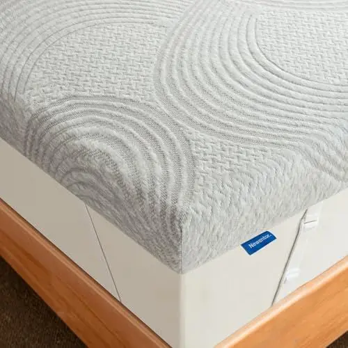 Produktbild: Newentor® Matratzen Topper 90x200cm Gel Boxspringbett, Matratzentopper 90x200 Schlafsofa Bett Gelschaum, Mattress Topper 90x200 H2/H3 Bezug Kaltschaum 7CM Höhe Grau