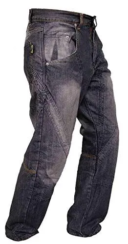 Produktbild: Newfacelook Herren Jeans Bikerhose, Schwarz
