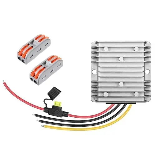 Produktbild: NEWFUN Dc Wandler, Spannungswandler 12v auf 24v, dc-dc Wandler, 12v Spannungsregler, 360W mit Sicherung,wasserdichter Schnellverbinder Kabelstecker für Golfwagen LED-Leuchten Auto