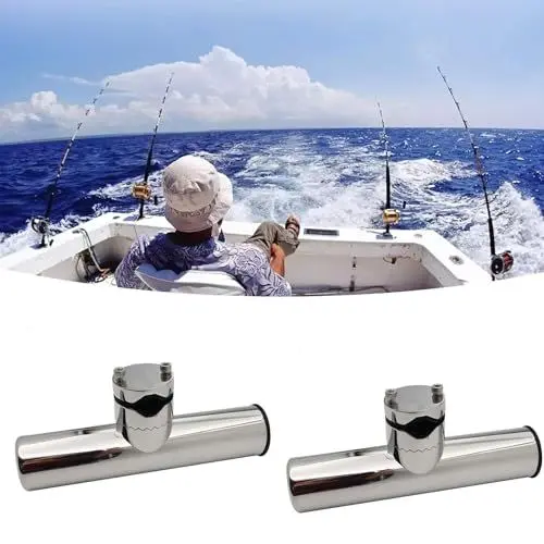 Produktbild: NEWFUN Rutenhalter boot, Angelrutenhalter Boot, Angelrutenhalter, Edelstahl-Halter für Marine-Rutenhalter, Marine-Rutenhalter-Greifer für Offshore- und Yacht-Angelruten, 19 mm bis 25 mm Führung