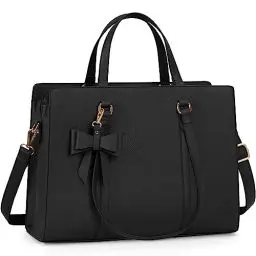 Produktbild: NEWHEY Handtasche Damen Shopper Damen Große Schwarz Tasche Damen Laptoptasche 15.6 Zoll PU Leder Umhängetasche Arbeitstasche für Business Arbeit Schule