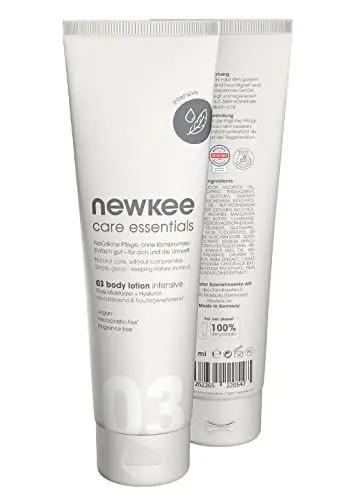 Produktbild: newkee Body Lotion intensive (150 ml), reichhaltige Körperlotion, Vegan, ohne Parfüm, von Manuel Neuer & Angelique Kerber - Geeignet als Gesichtscreme und Bodylotion für Damen und Herren