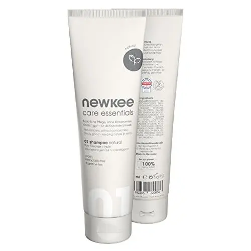 Produktbild: newkee Shampoo Natural (150ml), für die tägliche Haarwäsche, ohne Parfüm- & Duftstoffe, Haarshampoo entwickelt von Manuel Neuer & Angelique Kerber - Hair Care für Trockene Kopfhaut geeignet