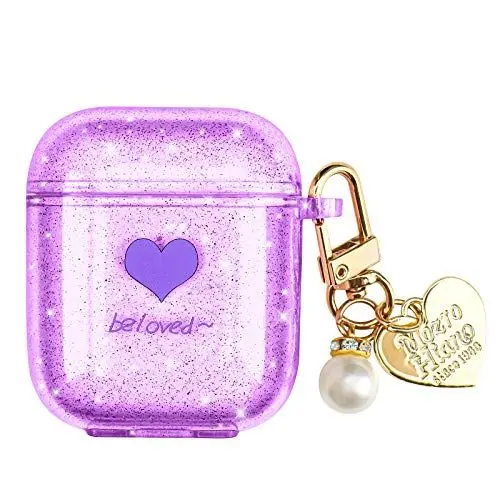 Produktbild: Newseego Kompatibel mit AirPods Hülle,Bling Crystal Diamond Glitter Sparkle Glänzend TPU Airpods Hülle(Unterstützt Kabelloses Laden) Anti-Kratz Stoßfeste Schutzhülle für AirPods Earpods Ohrhörer-Lila