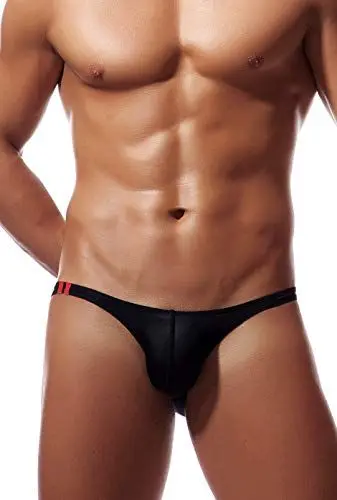 Produktbild: Newsywell Herren Micro Eisseide Bikini Male Ice Silk Bikinis Elastische Niedrige Taille Briefs Unterwäsche Schwarz XX-Large
