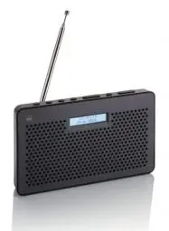 Produktbild: NEWTRO Tragbares DAB Radio (DAB+, UKW, Kopfhöreranschluss, zweizeiligem Display mit Hintergrundbeleuchtung, Senderspeicher, Teleskopantenne) schwarz/dunkelgrau