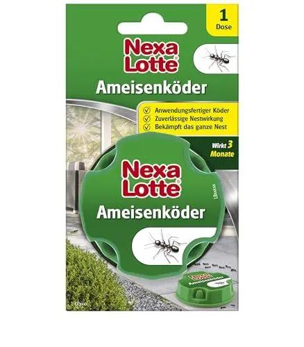 Produktbild: Nexa Lotte Ameisenköder – Effektive Ameisenbekämpfung für Haus & Terrasse, Langzeitwirkung bis zu 3 Monate, 1 St, Grün