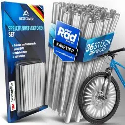 Produktbild: NEXTCOVER® Speichenreflektoren Fahrrad - Das Original - (3M Scotchlite) maximale Sichtbarkeit I StVZO zugelassene Speichen Reflektoren Fahrrad I Fahrrad Reflektoren I Alternative Katzenaugen Fahrrad
