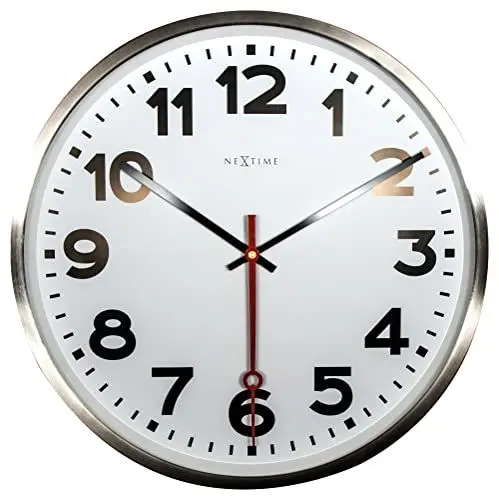 Produktbild: NeXtime 3127AR Wanduhr SUPER STATION rund, Bahnhofsuhr groß ø 55 cm