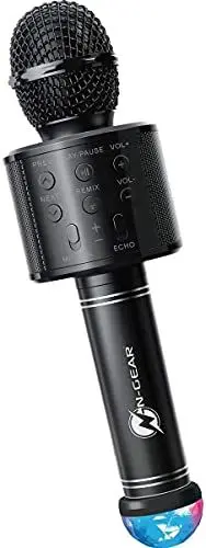 Produktbild: N-Gear Sing Mic S20L Drahtloses Bluetooth Karaoke Mikrofon Kinder Party mit Disco-Beleuchtung - Jungs & Mädchen Spielzeug mit Discokugel Partylicht & 10 Watt Karaoke Maschine Lautsprecher eingebaut