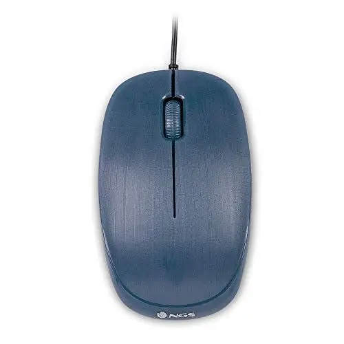 Produktbild: NGS Flame Blue Optische Maus von 1000dpi und USB Cable, Computer- oder Laptop-Maus mit 3 Tasten, für Links- und Rechtshänder, Blau