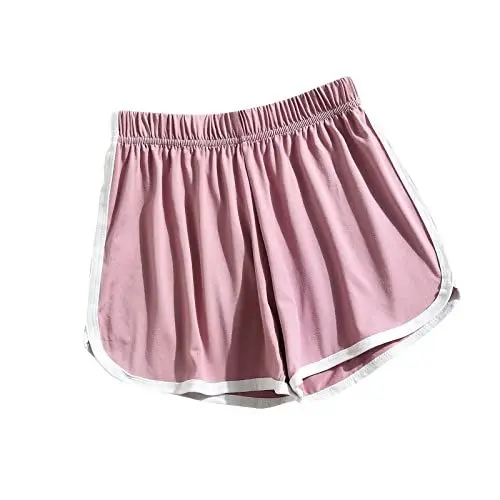 Produktbild: NHNKR Joggers Women Taschenlos Joggers mit Gummibund Legere Polyester Kurze Einfach Lässige Women Herbste Weites Bein Lauschig Lauschig Elegant Lila