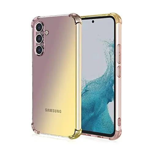 Produktbild: Niaoszhex Hülle für Samsung Galaxy A54 5G, TPU-Silikonhülle, Anti-Fall-Softshell, Vier-Ecken-Airbag,Anti-Drop staubdicht Stoßfest Hülle (schwarzes Gold)
