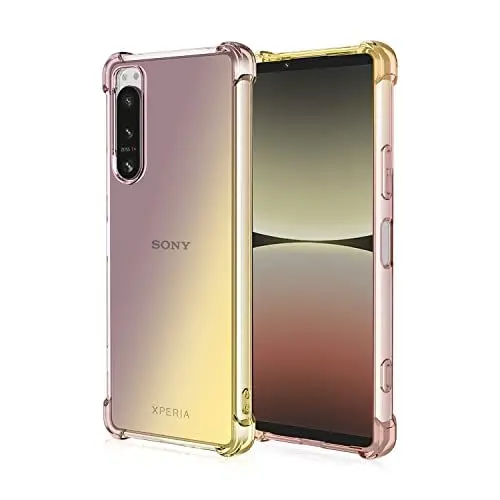 Produktbild: Niaoszhex Hülle für Sony Xperia 5 IV, TPU-Silikonhülle, Anti-Fall-Softshell, Vier-Ecken-Airbag,Anti-Drop staubdicht Stoßfest Hülle (schwarzes Gold)
