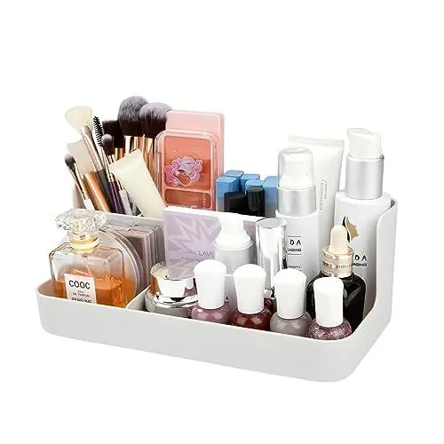 Produktbild: Niboken Make Up Organizer, Schminktisch Kosmetik Schmink Aufbewahrung Organizer, Beauty Hautpflege Make-up Box für Kommode, Schlafzimmer, Badezimmer zum Speichern Kleiner Objekte (Grau)