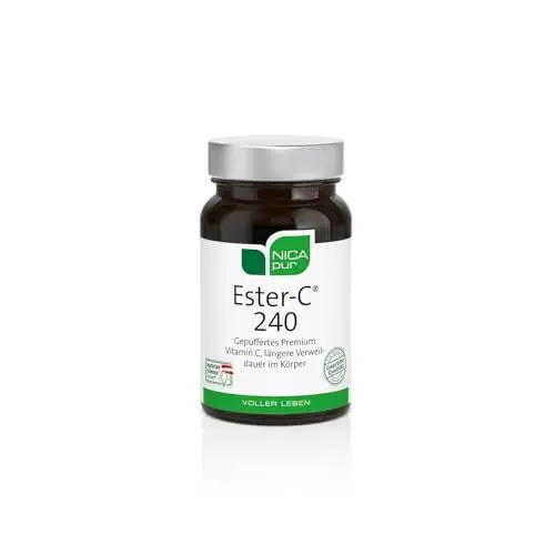 Produktbild: nicapur® Ester-C® 240 - magenfreundliches, gepuffertes Vitamin C - Für dein IMMUNSYSTEM mit dem PATENTIERTEN VITAMIN-C-KOMPLEX 