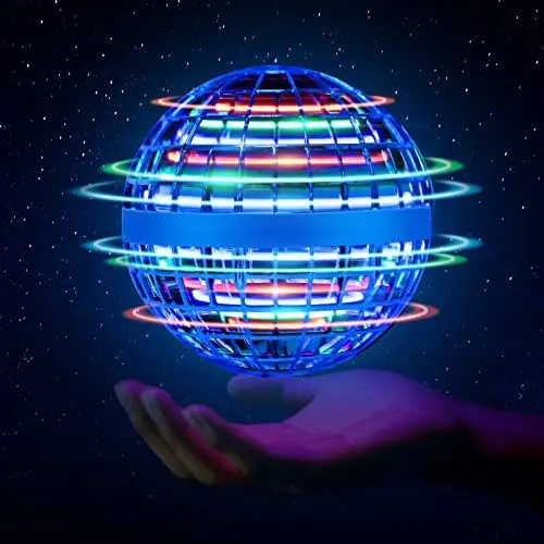 Produktbild: NICEQT Fliegender Ball, Hover Flying Ball Für Kinder Magic Spinner Boomerang Bunte LED Leuchten 360° Drehbare Indoor und Outdoor Flugzeug Spielzeug für Kinder Erwachsene