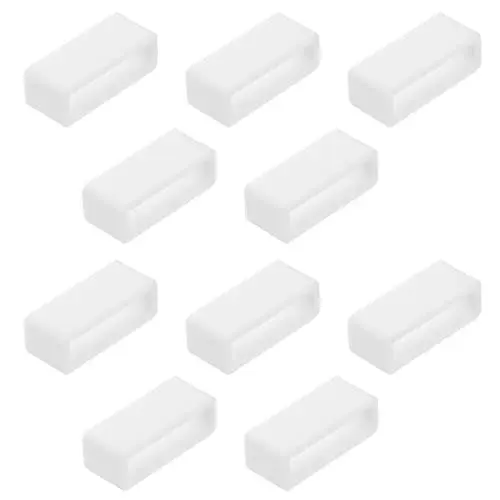 Produktbild: NICERIO Uhrenarmband-Schlaufe - 10 Stück Silikon-Uhrenarmband-Ring Ersatz-Uhrenhalterung Uhrenarmband-Haltebügel - weiß 22mm