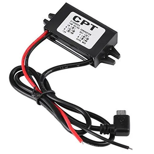 Produktbild: Nicht Isolierter Abwärtsspannungswandler DC-DC 12 V Bis 5 V 3 A Micro-USB-Adapter Konverter Spannungsregler Step-Down-Modul Wasserdichter Transformator für Auto-Smartphone