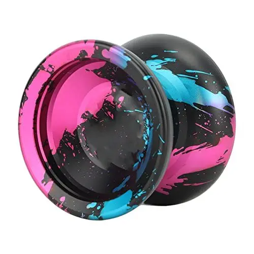 Produktbild: CDQL Professionelles, Nicht Reagierendes Yoyo, Yoyo-Ball aus Legierung mit Yoyo-Handschuh, Tasche, 3 Saiten, Höhere Stabilität, Stärkere, Stabilere Leistung, für Kinder, Erwachsene,
