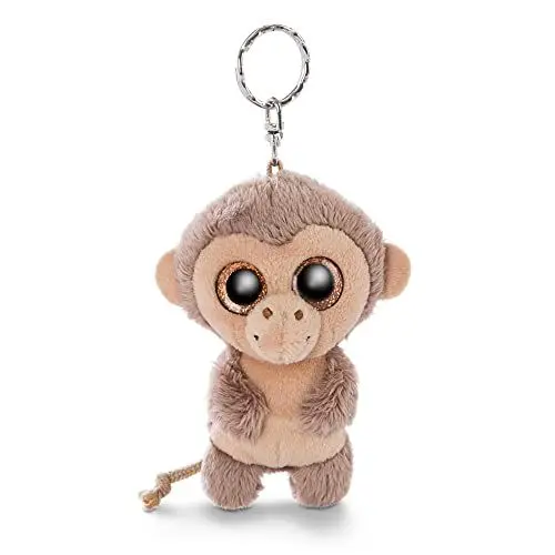 Produktbild: NICI 46941 Original – Glubschis Schlüsselanhänger Hobson 9cm – Affen Kuscheltieranhänger mit Schlüsselring für Schlüsselband, Schlüsselbund & Schlüsselhalter, braun/beige