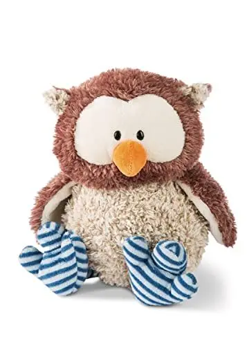 Produktbild: NICI 48078 Kuscheltier Eule Oscar 35cm mit drehbarem Kopf, BRAUN, 35 cm